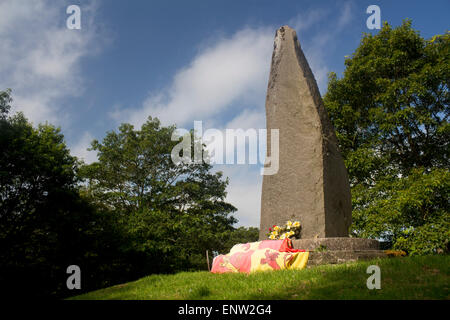 Cilmeri Cilmery Memorial to Welsh Prince Llywelyn ap Gruffydd aka Llywelyn the Last near the site he was killed in 1282 Powys Mi Stock Photo