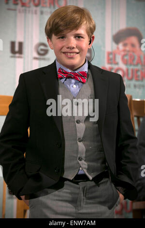 Mexico City, Mexico. 11th May, 2015. U.S. actor Jakob Salvati poses during a press conference to promote the movie 'Little Boy', in Mexico City, capital of Mexico, on May 11, 2015. © Alejandro Ayala/Xinhua/Alamy Live News Stock Photo