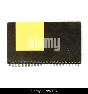 notebook and post it on a white background Stock Photo