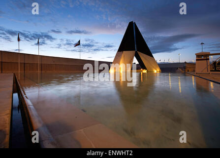 The Monumento Combatentes (Monument to Portuguese soldiers), Ultramar, Lisbon, Portugal at dusk. Stock Photo