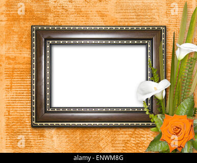 Old grunge frames Victorian style on the abstract background Stock Photo