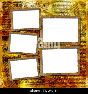 Grunge frames for album the newspaper background Stock Photo