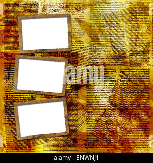 Grunge frames for album the newspaper background Stock Photo