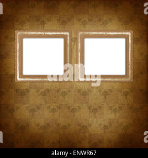 Grunge frameworks for invitation with thumbtacks on the vintage abstract background Stock Photo