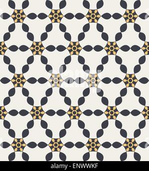 Abstract symmetrical geometric shapes floral vector textile backdrop. Can be used as fabric pattern. Vector illustration Stock Vector