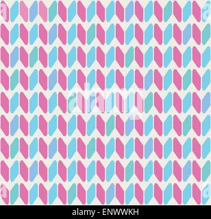 Blue and pink pattern from geometric shapes can be used as fabric texture. Vector illustration Stock Vector