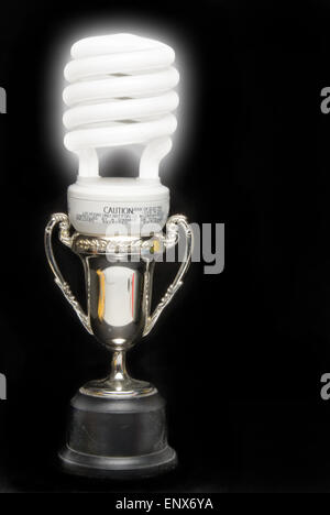 Light Bulb Trophy Stock Photo