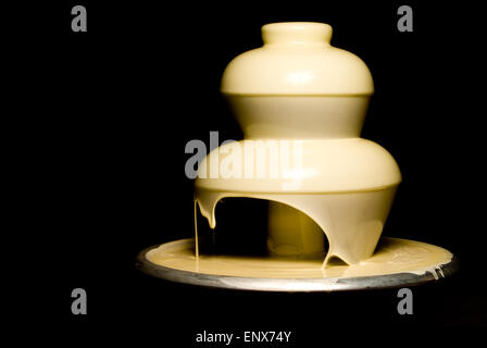 White Chocolate Fountain Stock Photo