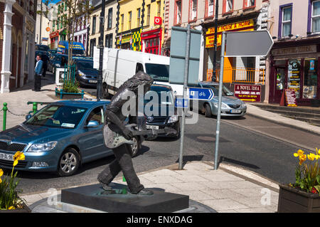 Rory Gallagher statue in Ballyshannon County Donegal Ireland Stock Photo