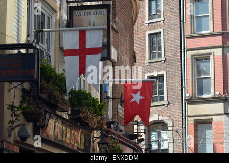 The White Star public house, 2 Rainford Gardens in the Cavern Quarter of Liverpool. The Beatles are said to have frequented it. Stock Photo