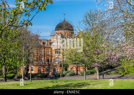 Royal Observatory, home of Greenwich mean Time and the Prime Meridien Line Greenwich Park, London Stock Photo