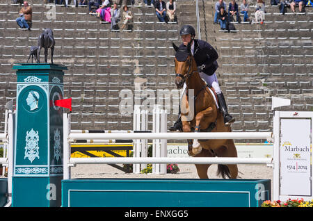 Kai Steffen Meier (GER) riding Sunny Side First. Stock Photo