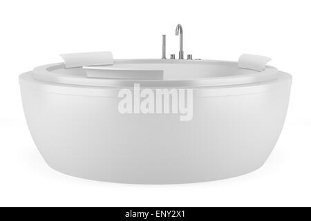 modern round bathtub isolated on white background Stock Photo