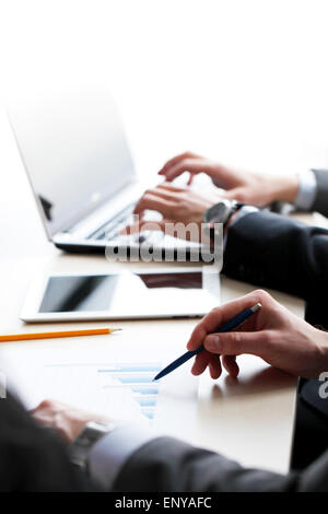 close up of businessman's hands Stock Photo