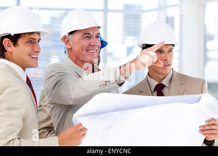 Architect explaining the project to the team Stock Photo