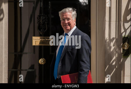 Downing Street, London, UK. 12th May, 2015. Ministers arrive at 10 Downing Street for the first all Conservative Cabinet meeting in 18 years. Defence Secretary Michael Fallon arrives. In October 2017 Sir Michael Fallon resigned as Defence Secretary. Credit: Malcolm Park/Alamy Live News. Stock Photo