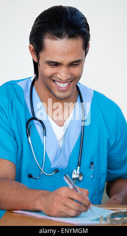 Male Nurse working in a hospital Stock Photo