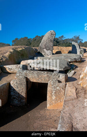 Dolmen of Lacara (between 3000 and 4000 BC), Merida, Badajoz, Extremadura, Spain, Europe Stock Photo