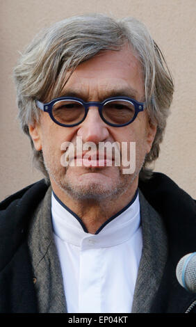 Wim Wenders - Enthuellung einer Gedenktafel fuer Horst Buchholz, 4. Dezember 2014, Berlin. Stock Photo