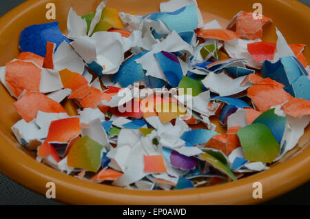 broken eggshells Stock Photo