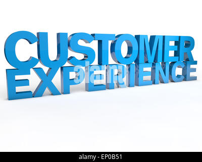 Customer Experience over white Background Stock Photo