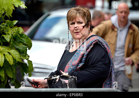 Jenni Murray, DBE. BBC Radio journalist and broadcaster, presenter of Radio 4's Woman's Hour, outside BBC Broadscasting House Stock Photo