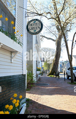 Nantucket Massachusetts on Nantucket Island. Vanessa Noel Hotel Green. accommodation. Stock Photo