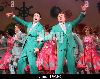 Photocall for 'White Christmas' the musical at the Dominion Theatre on Tottenham Court Road, London  Featuring: Tom Chambers,Aled Jones Where: London, United Kingdom When: 07 Nov 2014 Credit: WENN.com Stock Photo