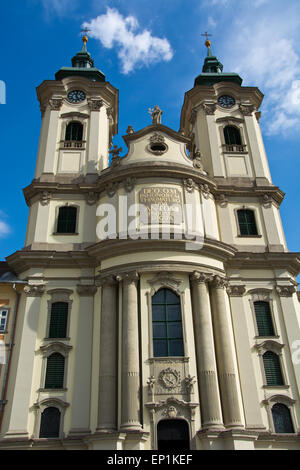 Beautiful baroque minorite church in Eger, Hungary Stock Photo