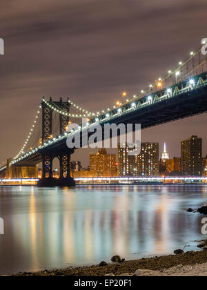 Manhattan bridge as seen from Brooklyn bridge Manhattan, New York City ...