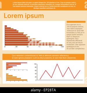 Finance Graph Document with Info Charts Financial Business Stock Vector