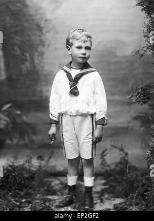 Portrait of King George VI as a child. Stock Photo