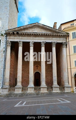 Minerva Temple Assisi Italy Tuscany Umbria IT EU Europe Stock Photo