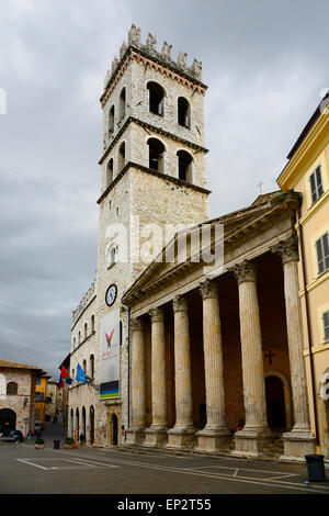 Minerva Temple Palazzo Capitano Populo Assisi Italy Tuscany Umbria IT EU Europe Stock Photo