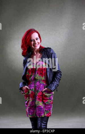 Carrie Grant. Edinburgh International Book Festival 2014 photos taken in Charlotte Square Gardens. Edinburgh. Pako Mera 11/08/20 Stock Photo