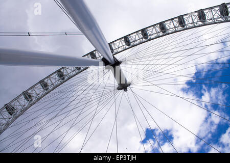 Millennium Eye against blue sky and clouds. Stock Photo