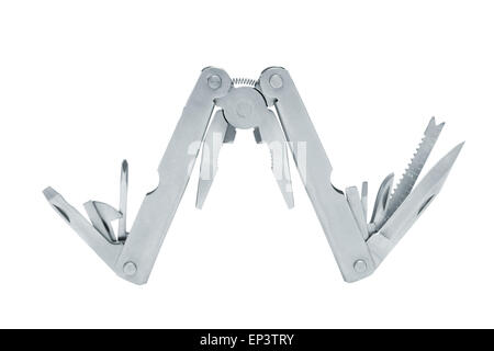 Knife with tools on a white background Stock Photo