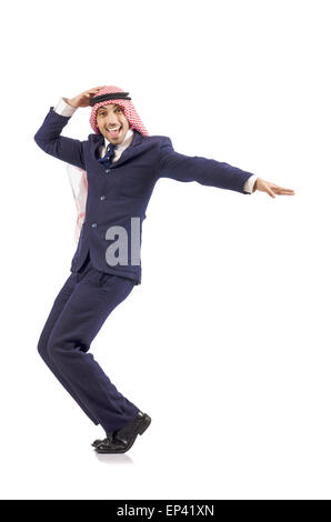 Arab man dancing from joy Stock Photo