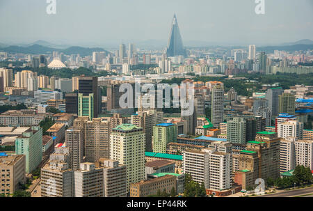 Pyongyang city centre, North Korea, DPRK Stock Photo