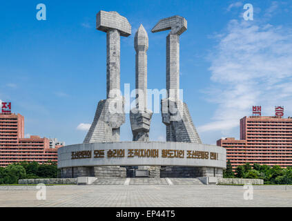 Monument to the Party Foundation, Pyongyang, North Korea, DPRK Stock Photo