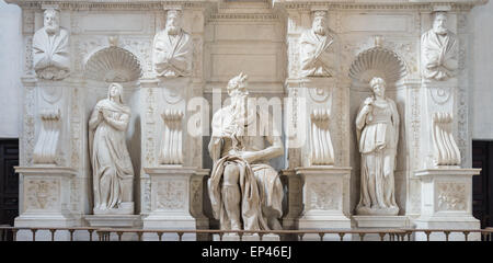 Moses Rome The statue of Moses by Michelangelo, located in San Pietro in Vincoli ...