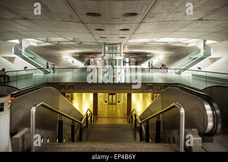 Gare do Oriente Metro Station at the Parque das Nacoes, Lisbon, Portugal. Stock Photo