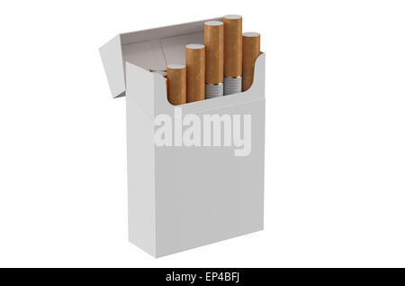 Pack of cigarettes isolated on white background Stock Photo