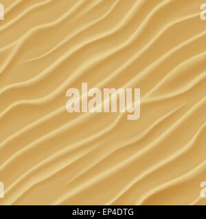 Sand texture. Desert sand dunes - view from a height. Vector illustration. Stock Vector