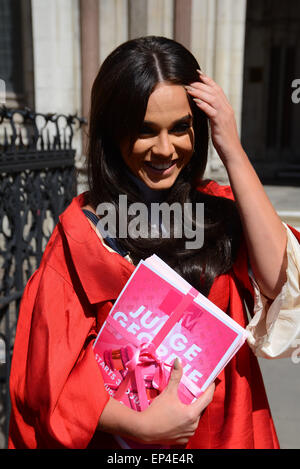 London, UK. 13th May, 2015. Vicky Pattinson attends a photocall to launch MTV's 'Judge Geordie' at the Royal Courts of Justice, Strand on May 13, 2015 in London, England. Credit:  See Li/Alamy Live News Stock Photo