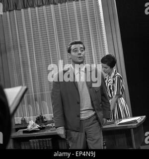 Ein Abend für junge Leute, Fernsehproduktion, Deutschland 1961, Sendung zur politischen Meinungsbildung Stock Photo