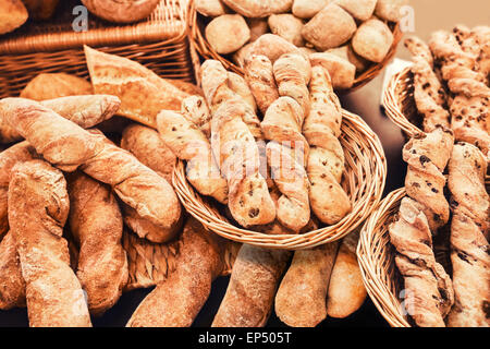 pile of french baguette Stock Photo