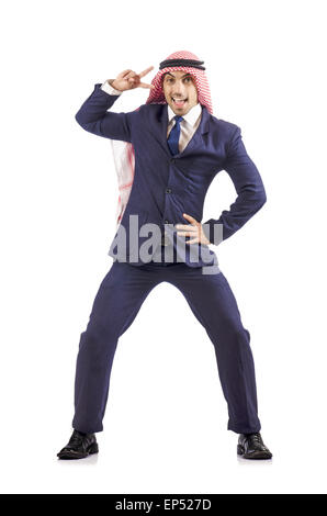 Arab man dancing from joy Stock Photo
