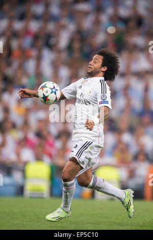 Madrid, Spain. 13th May, 2015. Marcelo (Real) Football/Soccer : UEFA Champions League Semi-final 2nd leg match between Real Madrid 1-1 Juventus at Estadio Santiago Bernabeu in Madrid, Spain . Credit:  Maurizio Borsari/AFLO/Alamy Live News Stock Photo