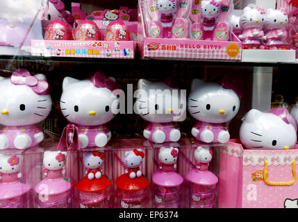 Hello kitty merchandise displayed in hi res stock photography and